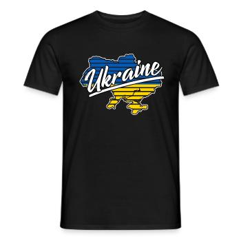 Ukraine - Männer T-Shirt - Schwarz - Vorne - AI Model Male 178 light (178cm)