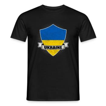 Ukraine - Men's T-Shirt - black - Front - AI Model Male 178 light (178cm)