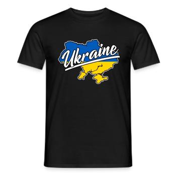 Ukraine - Männer T-Shirt - Schwarz - Vorne - AI Model Male 178 light (178cm)