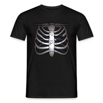 Skelett Cartoon Comic Halloween Grusel gruselig - Männer T-Shirt - Schwarz - Vorne - AI Model Male 178 light (178cm)