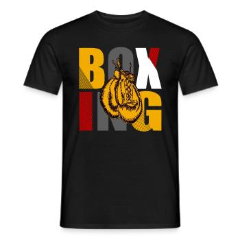 Boxing boxing boxing gloves - Men's T-Shirt - black - Front - AI Model Male 178 light (178cm)