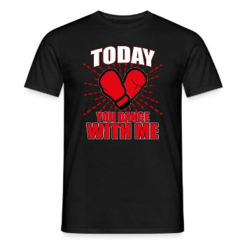 Boxing gloves boxing match - Men's T-Shirt - black - Front - AI Model Male 178 light (178cm)