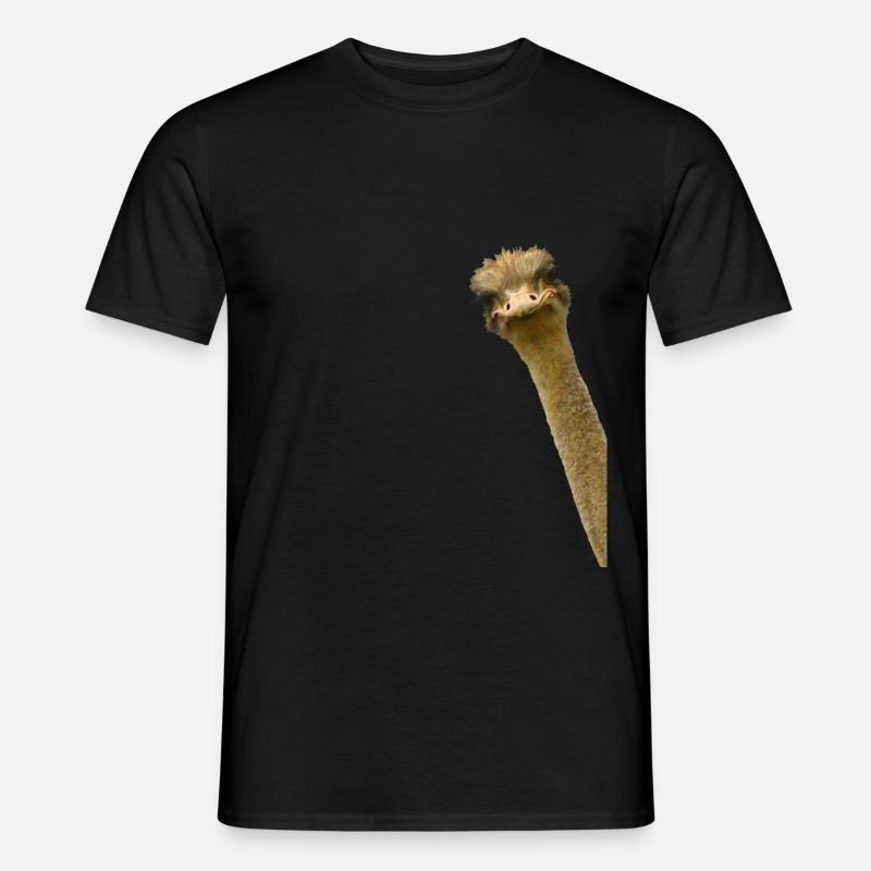 Hinterhältiger Strauß Vogel - Männer T-Shirt - Schwarz