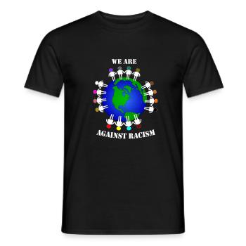 wir sind gegen rassismus Geschenk - Männer T-Shirt - Schwarz - Vorne - AI Model Male 178 light (178cm)