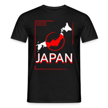 Japan japanese japanese flag gift idea - Men's T-Shirt - black - Front - AI Model Male 178 light (178cm)