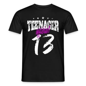 Teenager Jugendlicher Geschenk Geschenkidee - Männer T-Shirt - Schwarz - Vorne - AI Model Male 178 light (178cm)