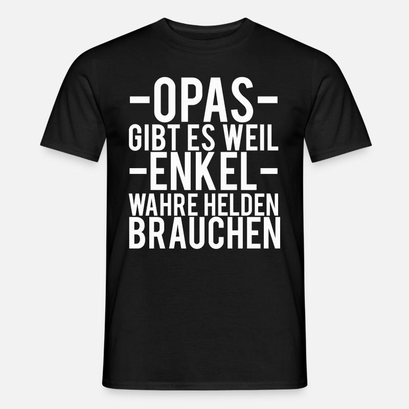 Opa - Männer T-Shirt - Schwarz