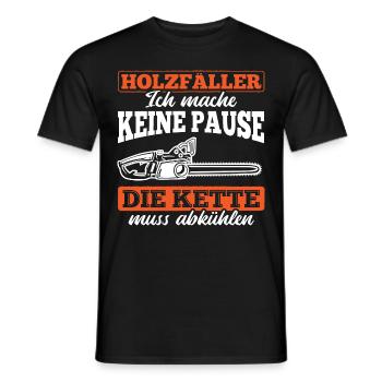 Kettensäge Geschenkidee - Männer T-Shirt - Schwarz - Vorne - AI Model Male 178 light (178cm)