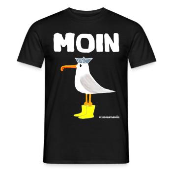 Moin | Welcome Northern Germany Coast North - Men's T-Shirt - black - Front - AI Model Male 178 light (178cm)