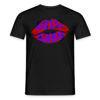 Bussi Baby Kuss kiss Austro Pop Rock Amore love - Männer T-Shirt - Schwarz - Vorne - AI Model Male 178 light (178cm)