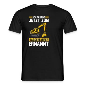 Bagger Fahrer Bagger Bauen Geschenk - Männer T-Shirt - Schwarz - Vorne - AI Model Male 178 light (178cm)