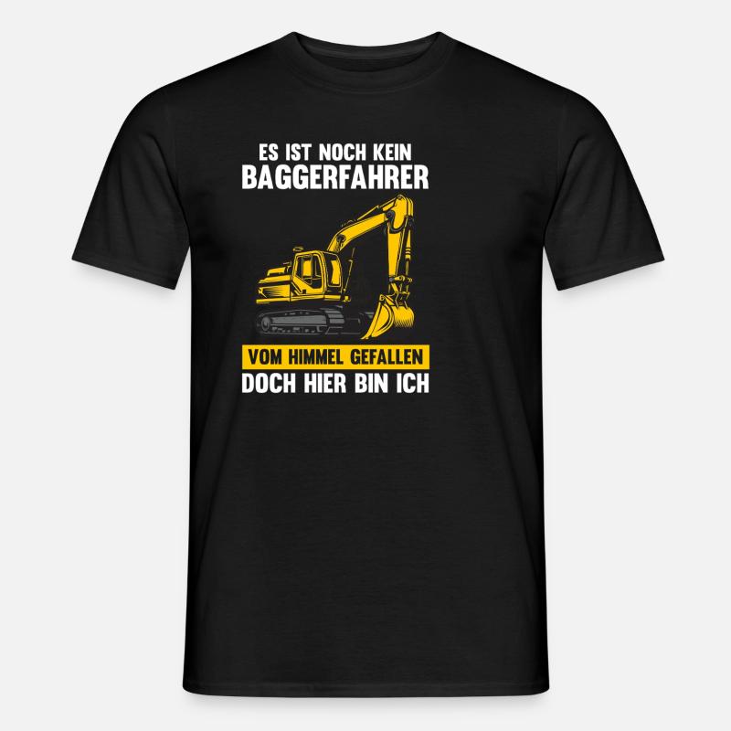 Bagger Fahrer Bagger Bauen Geschenk - Männer T-Shirt - Schwarz