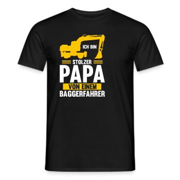 Bagger Fahrer Bagger Bauen Geschenk - Männer T-Shirt - Schwarz - Vorne - AI Model Male 178 light (178cm)