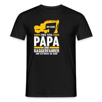 Bagger Fahrer Bagger Bauen Geschenk - Männer T-Shirt - Schwarz - Vorne - AI Model Male 178 light (178cm)