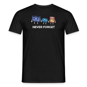 Kassette Diskette VHS Retro Kindheitserinnerung - Männer T-Shirt - Schwarz - Vorne - AI Model Male 178 light (178cm)