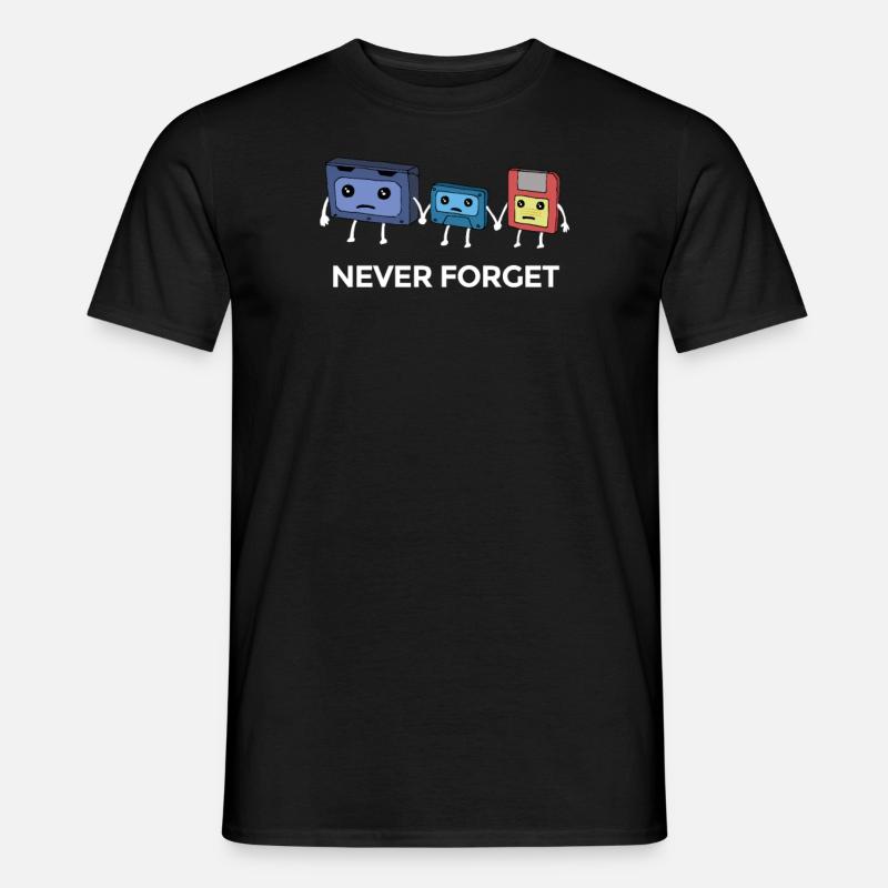 Kassette Diskette VHS Retro Kindheitserinnerung - Männer T-Shirt - Schwarz