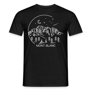 Tour du Mont Blanc Chamonix Trekking Souvenir - Men's T-Shirt - black - Front - AI Model Male 178 light (178cm)