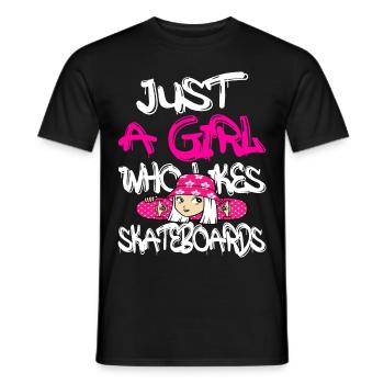 Cadeau de skateboard - T-shirt homme - noir - Devant - AI Model Male 178 light (178cm)