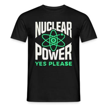 Énergie nucléaire s’il vous plaît - Pour l’énergie propre - T-shirt homme - noir - Devant - AI Model Male 178 light (178cm)