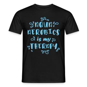 Aqua Aerobics Is My Therapy - Men's T-Shirt - black - Front - AI Model Male 178 light (178cm)