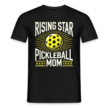 Rising Star Pickleball Mom - Men's T-Shirt - black - Front - AI Model Male 178 light (178cm)