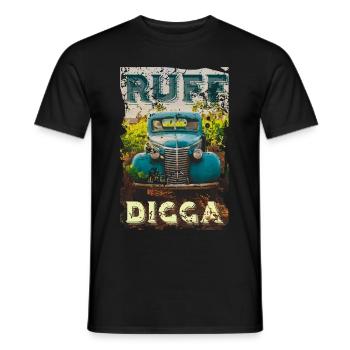 Ruff Digga Oldtimer Retro Vintage Auto - Männer T-Shirt - Schwarz - Vorne - AI Model Male 178 light (178cm)