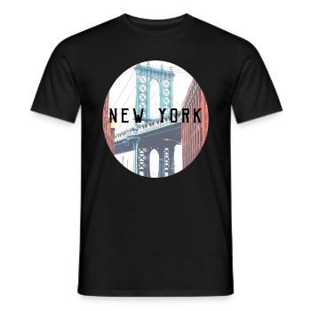 New York - T-shirt homme - noir - Devant - AI Model Male 178 light (178cm)