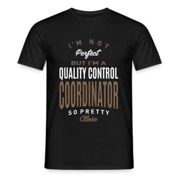 Quality Control Coordinator - Men's T-Shirt - black - Front - AI Model Male 178 light (178cm)