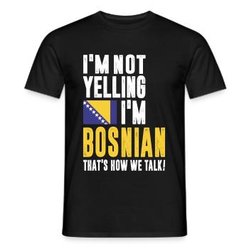 bosnische Hemden - Männer T-Shirt - Schwarz - Vorne - AI Model Male 178 light (178cm)