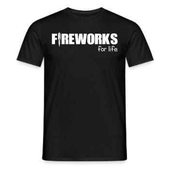 feux d'artifice 04 chemise de feux d'artifice du nouvel an vuurwerk - T-shirt homme - noir - Devant - AI Model Male 178 light (178cm)