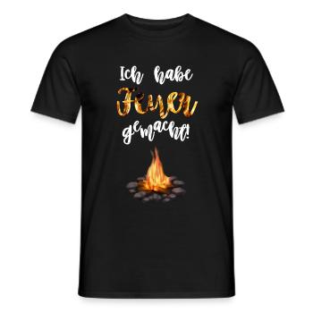 Ich habe Feuer gemacht! - Männer T-Shirt - Schwarz - Vorne - AI Model Male 178 light (178cm)