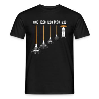 Râteau de jardinage jardinier après le travail bière drôle - T-shirt homme - noir - Devant - AI Model Male 178 light (178cm)