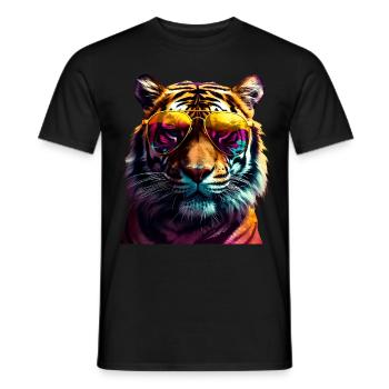 Lunettes de soleil Tiger - T-shirt homme - noir - Devant - AI Model Male 178 light (178cm)