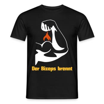 Der Bizeps brennt Muskeln Sport Fitness - Männer T-Shirt - Schwarz - Vorne - AI Model Male 178 light (178cm)