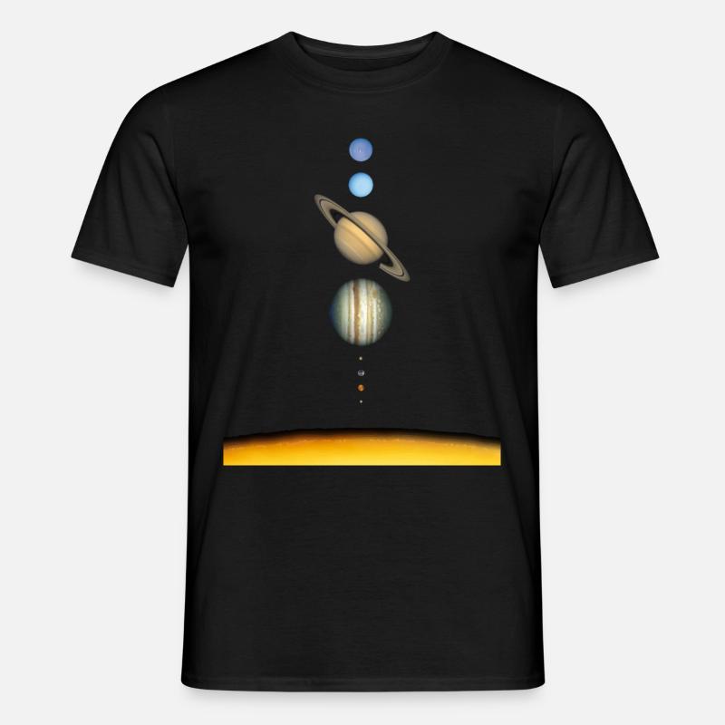 Sonnensystem - Männer T-Shirt - Schwarz