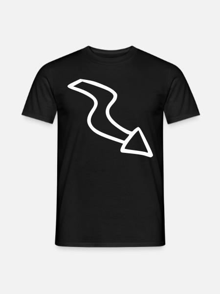 Arrow drawing sketch white - Men's T-Shirt - black