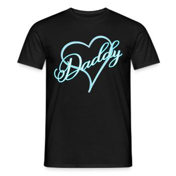Daddy with Heart Boy Blue - Men's T-Shirt - black - Front - AI Model Male 178 light (178cm)