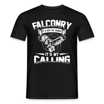 Gift for falconers | Falcon breeding falconry - Men's T-Shirt - black - Front - AI Model Male 178 light (178cm)