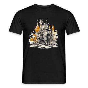 King chess street - Men's T-Shirt - black - Front - AI Model Male 178 light (178cm)