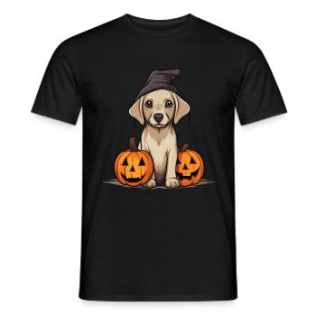 Halloween Labrador - Men's T-Shirt - black - Front - AI Model Male 178 light (178cm)