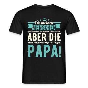 Süße 🥳 Papa Geschenkidee 2022 - Männer T-Shirt - Schwarz - Vorne - AI Model Male 178 light (178cm)