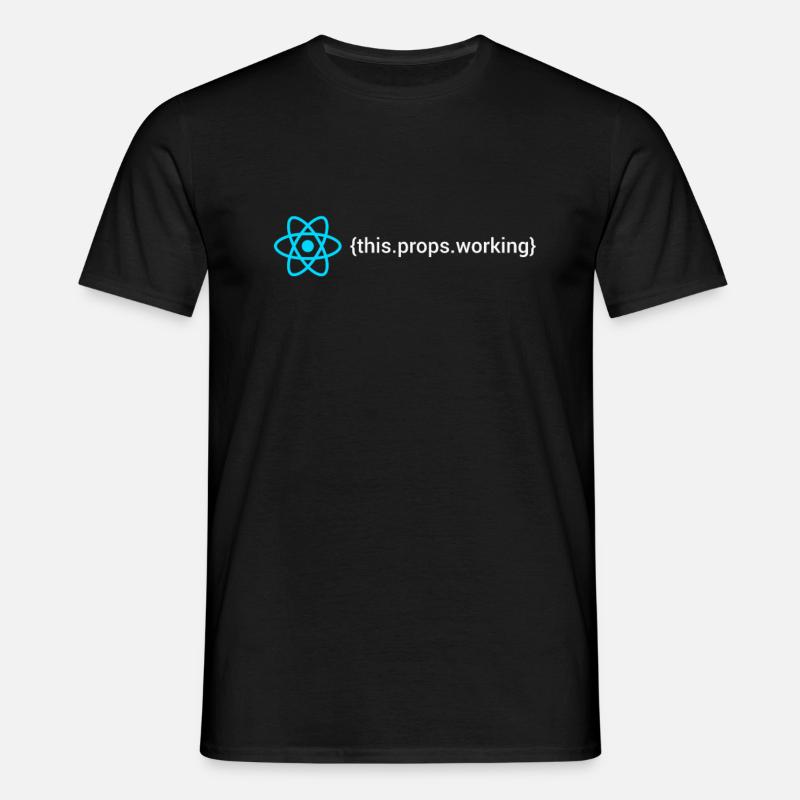 React - this.props.working - Männer T-Shirt - Schwarz