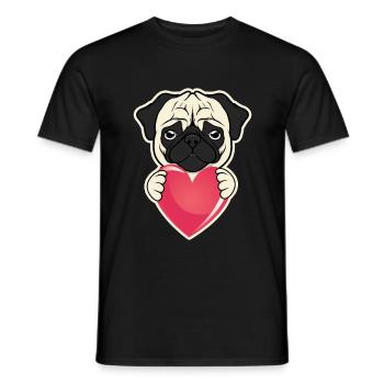 Bronntanas Cool Coeur Amoureux Cool - T-shirt homme - noir - Devant - AI Model Male 178 light (178cm)