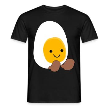 Ei - Männer T-Shirt - Schwarz - Vorne - AI Model Male 178 light (178cm)