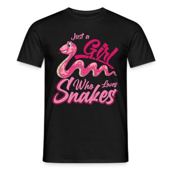 Snake owners Snake lovers Snakes - Men's T-Shirt - black - Front - AI Model Male 178 light (178cm)
