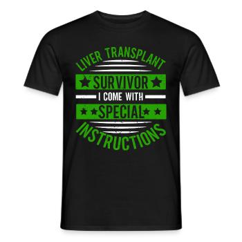 Organspender Organspende Lebertransplantation - Männer T-Shirt - Schwarz - Vorne - AI Model Male 178 light (178cm)