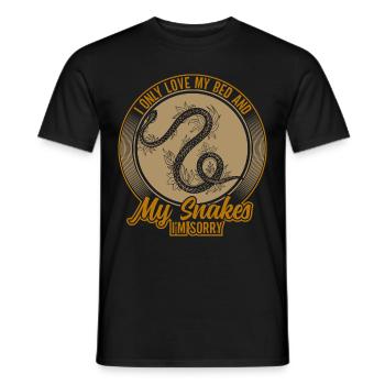Snake owners Snake lovers Snakes - Men's T-Shirt - black - Front - AI Model Male 178 light (178cm)