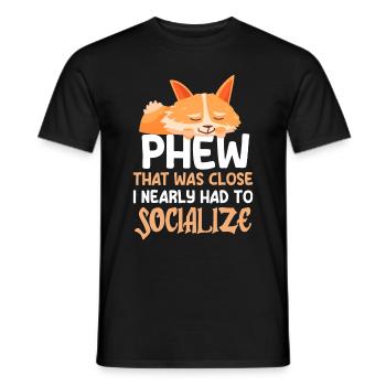 Introvertiert Schüchtern Antisozial - Männer T-Shirt - Schwarz - Vorne - AI Model Male 178 light (178cm)