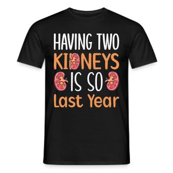 Kidney Transplantation Kidney Surgery Organ Donor - Men's T-Shirt - black - Front - AI Model Male 178 light (178cm)