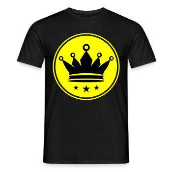 Crown Icon Symbol - Men's T-Shirt - black - Front - AI Model Male 178 light (178cm)